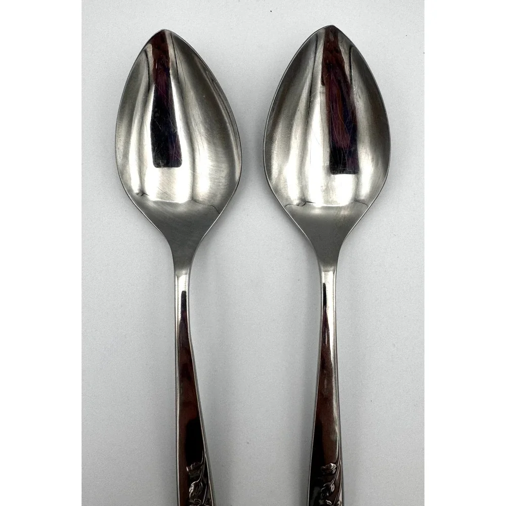 Lot of 2 Vintage Oneida Our Rose Stainless 8.25